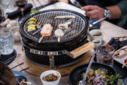 YAKINIKU Shichirin Round Ceramic Teppanyaki & Hibachi Grill